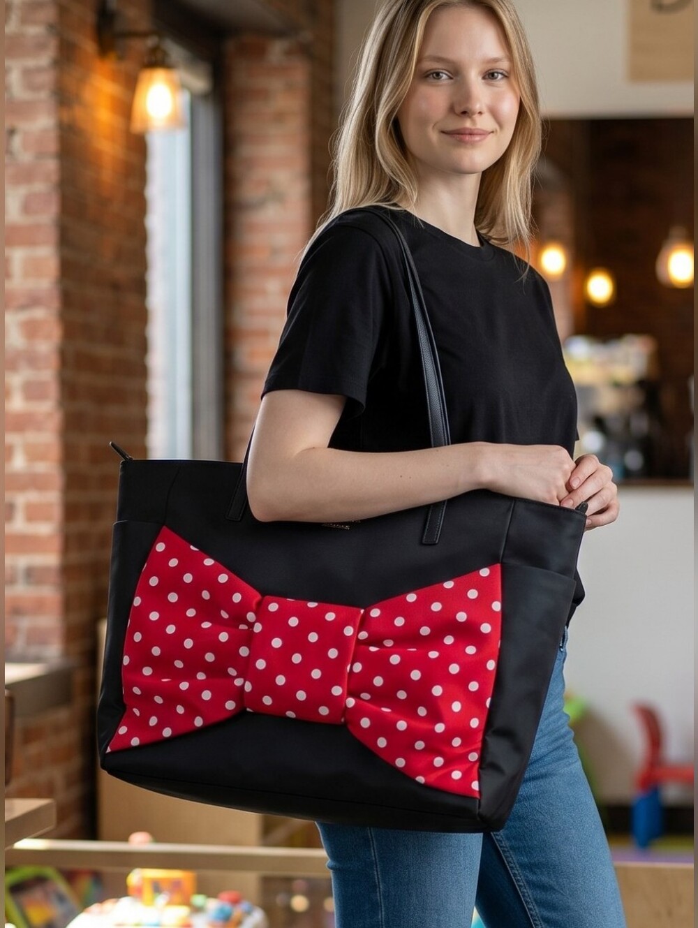 New Kate Spade New York ♠️ Disney Minnie Mouse Watson Lane Betheny Diaper Bag
